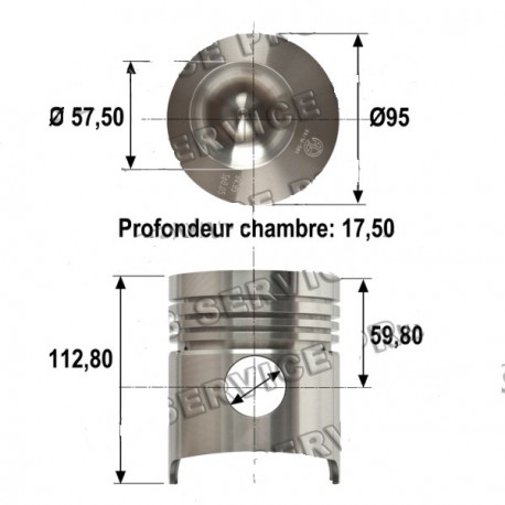 PISTON  pour tracteurs RENAULT