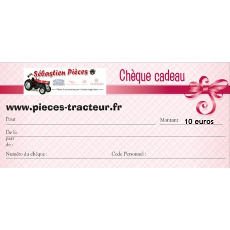 Chèque cadeau valeur de 10 euros
