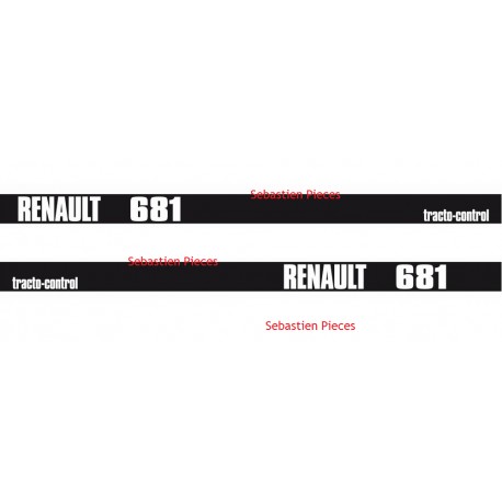 Kit autocollant tracteur Renault 681