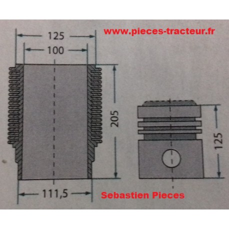 Cylindrée pour tracteur Guldner